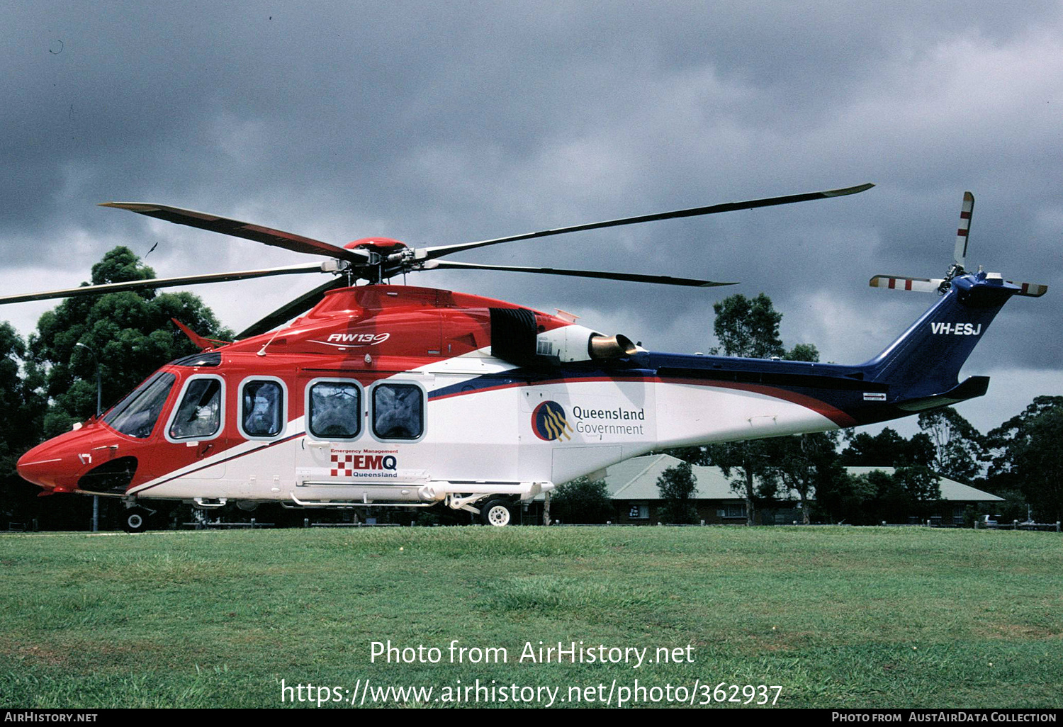 Aircraft Photo of VH-ESJ | AgustaWestland AW-139 | EMQ - Emergency Management Queensland | AirHistory.net #362937