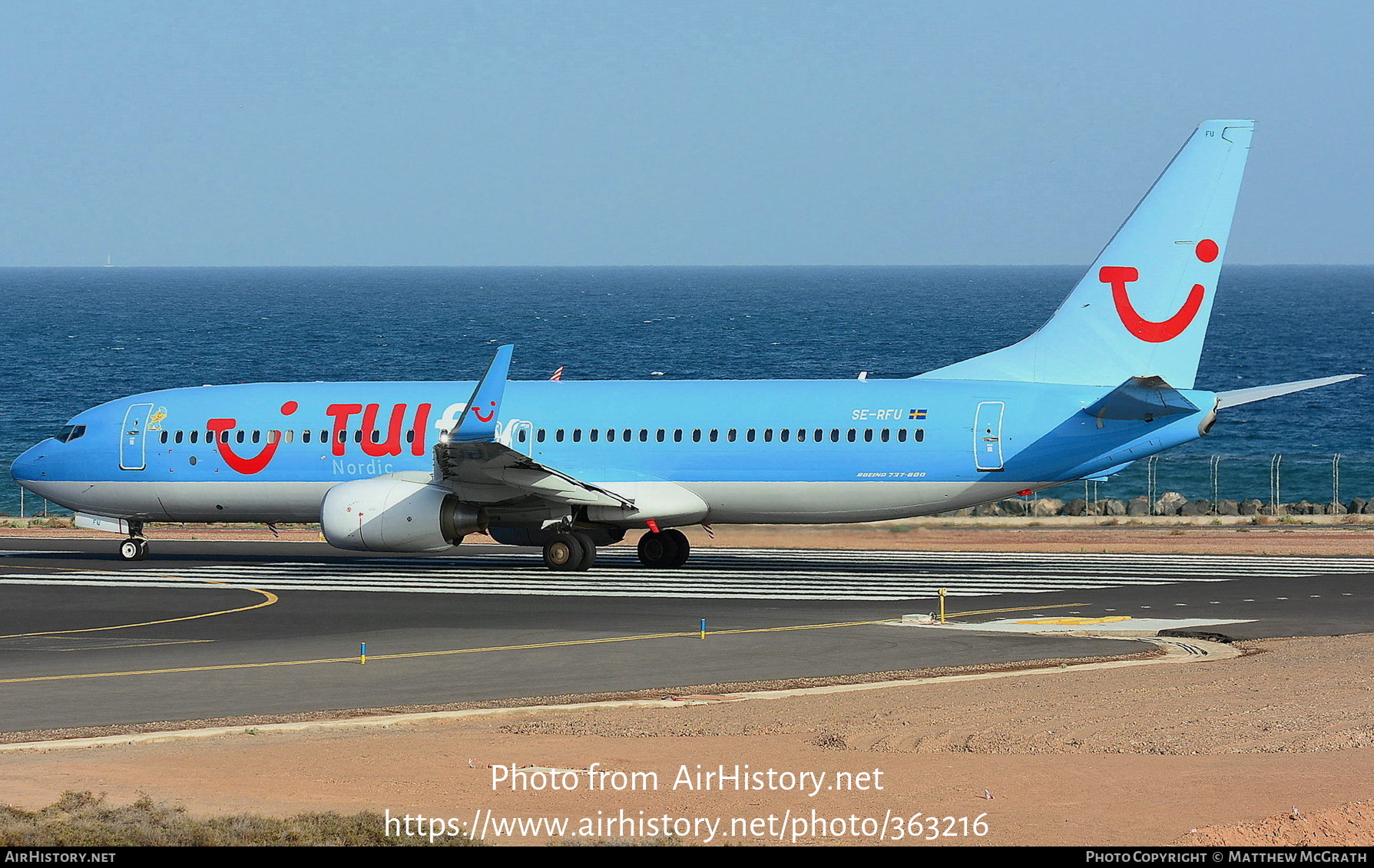 Aircraft Photo of SE-RFU | Boeing 737-8K5 | TUIfly Nordic | AirHistory.net #363216