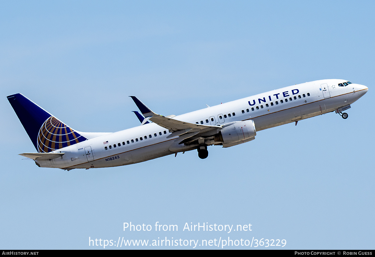 Aircraft Photo of N18243 | Boeing 737-824 | United Airlines | AirHistory.net #363229