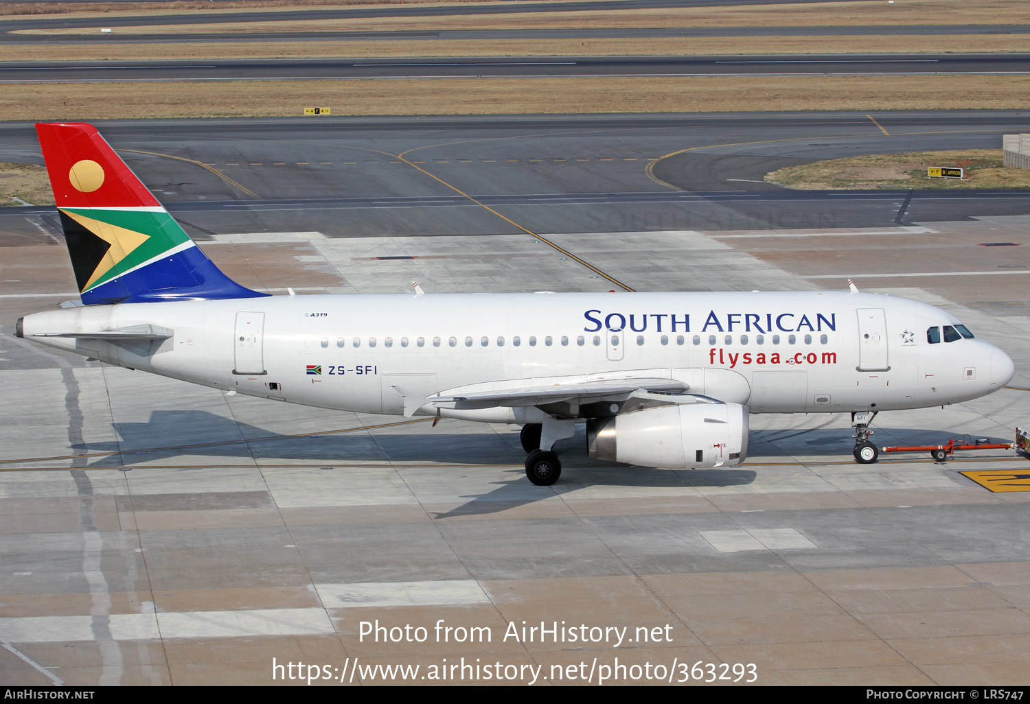 Aircraft Photo of ZS-SFI | Airbus A319-131 | South African Airways | AirHistory.net #363293