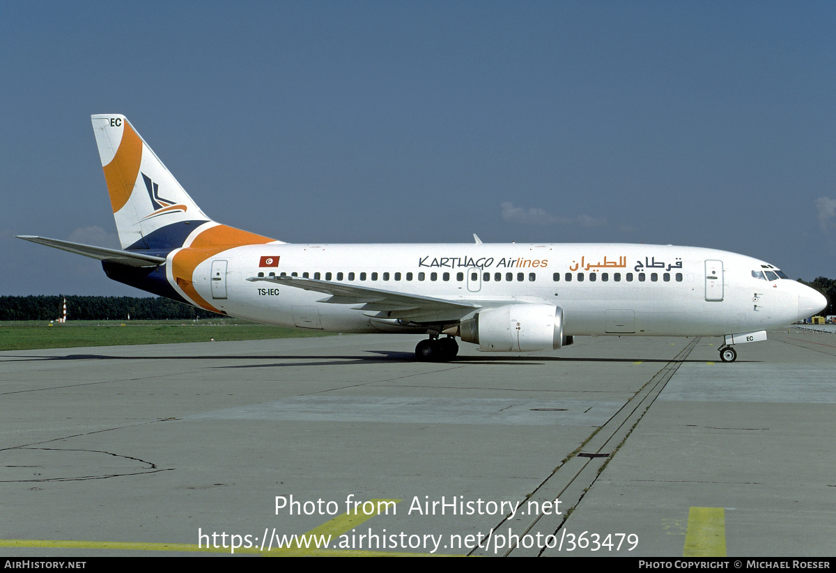 Aircraft Photo of TS-IEC | Boeing 737-33A | Karthago Airlines | AirHistory.net #363479