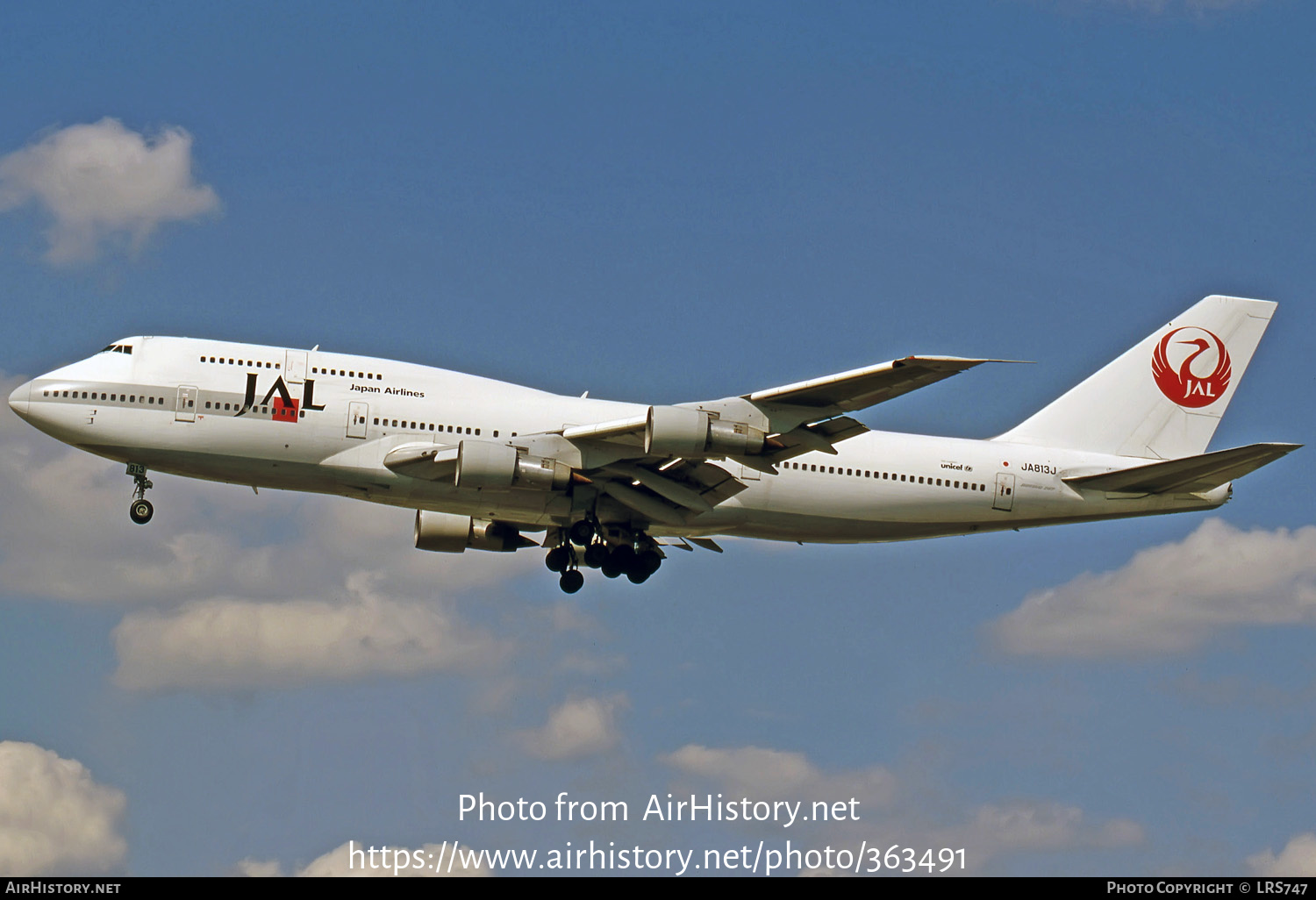 Aircraft Photo of JA813J | Boeing 747-346 | Japan Airlines - JAL | AirHistory.net #363491