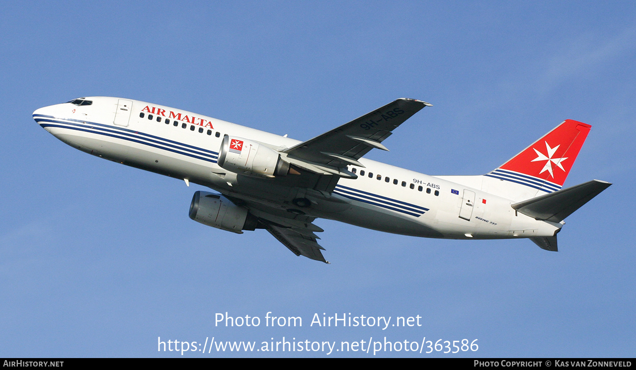 Aircraft Photo of 9H-ABS | Boeing 737-3Y5 | Air Malta | AirHistory.net #363586