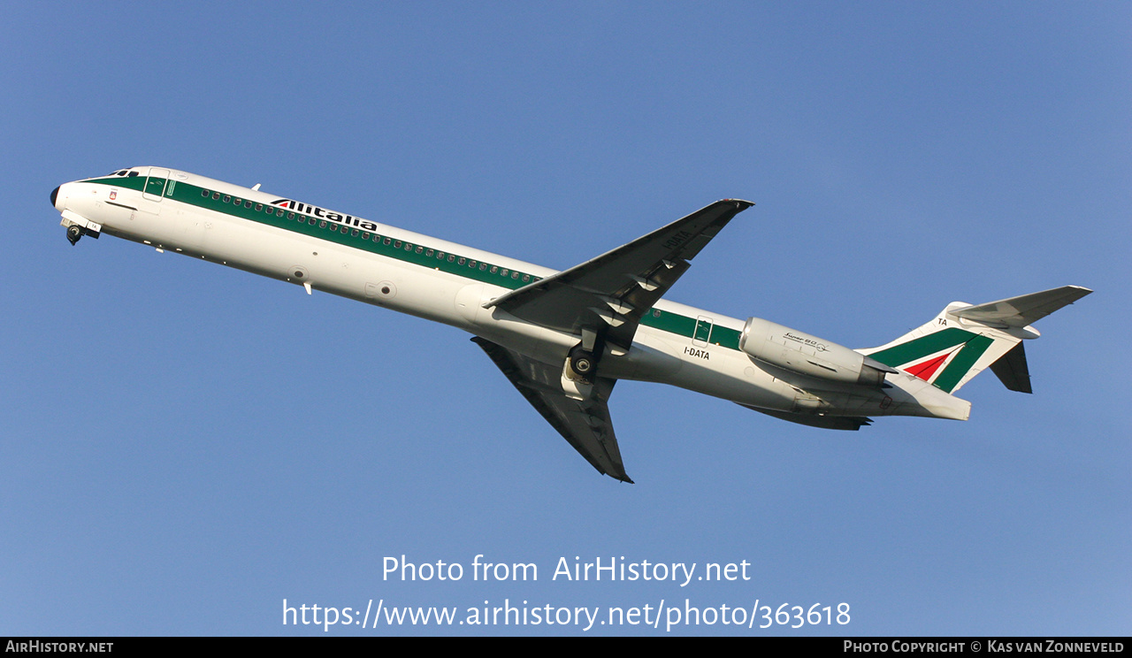 Aircraft Photo of I-DATA | McDonnell Douglas MD-82 (DC-9-82) | Alitalia | AirHistory.net #363618