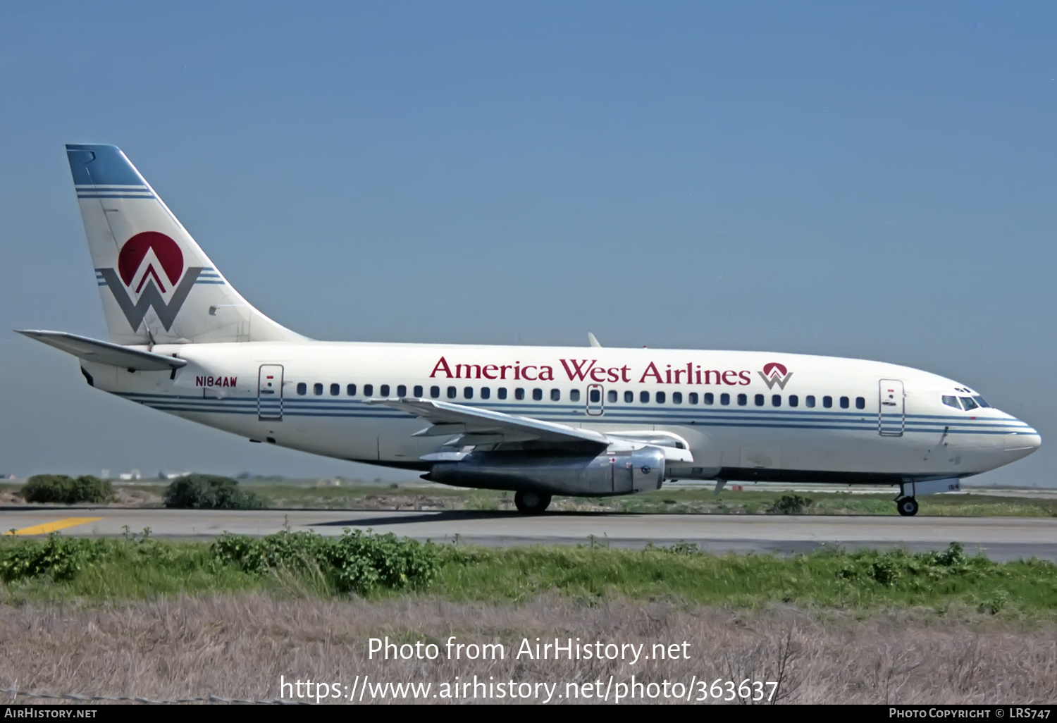 Aircraft Photo of N184AW | Boeing 737-277/Adv | America West Airlines | AirHistory.net #363637