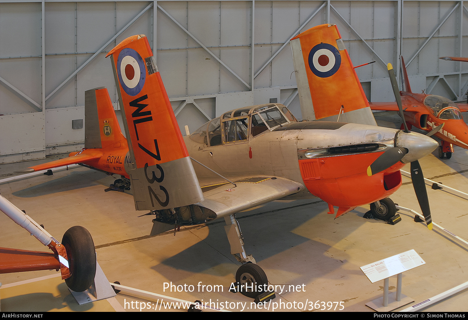 Aircraft Photo of WL732 | Boulton Paul P-108 Sea Balliol T21 | UK - Navy | AirHistory.net #363975