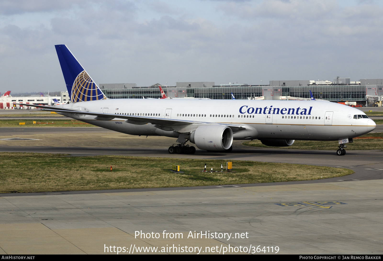 Aircraft Photo Of N76010 | Boeing 777-224/ER | Continental Airlines ...