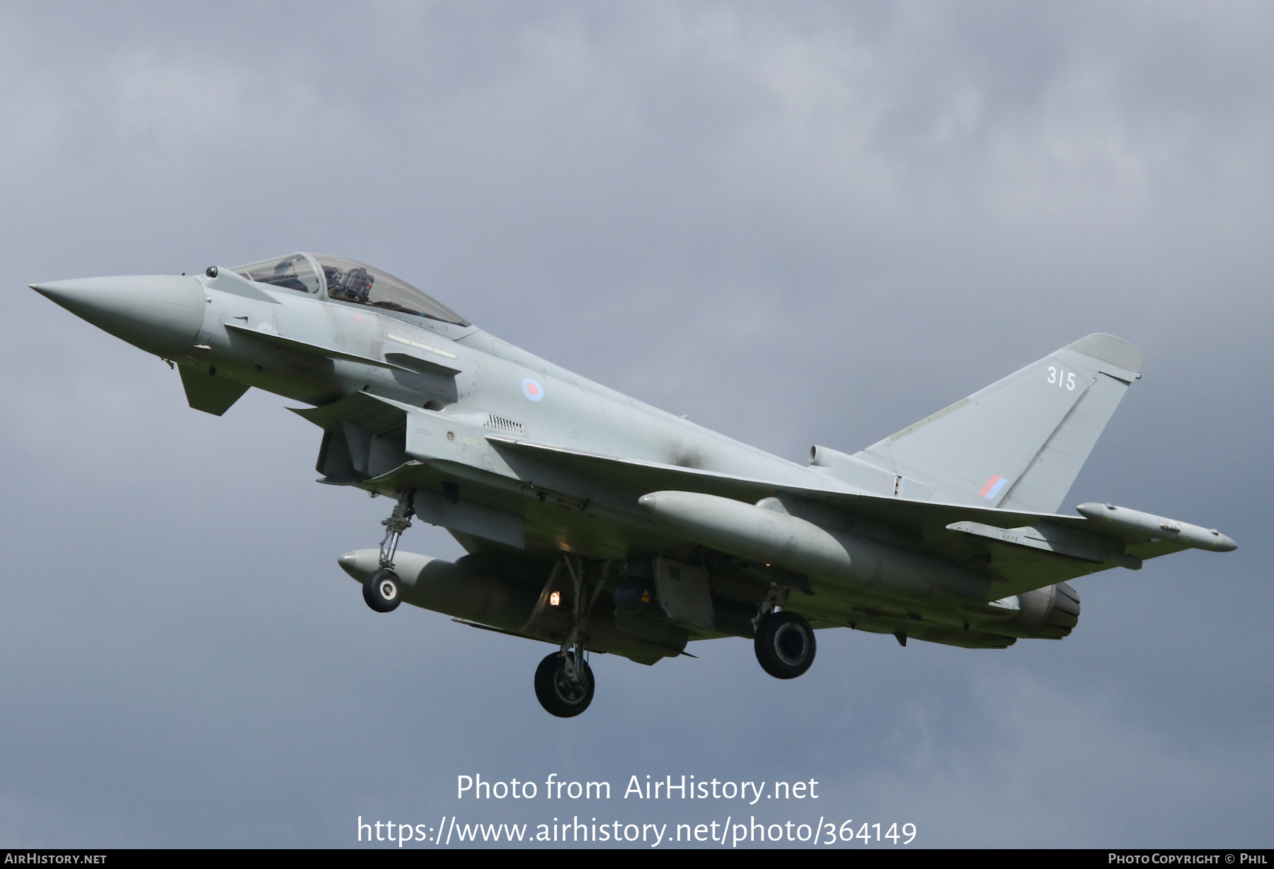 Aircraft Photo of ZK315 | Eurofighter EF-2000 Typhoon FGR4 | UK - Air Force | AirHistory.net #364149