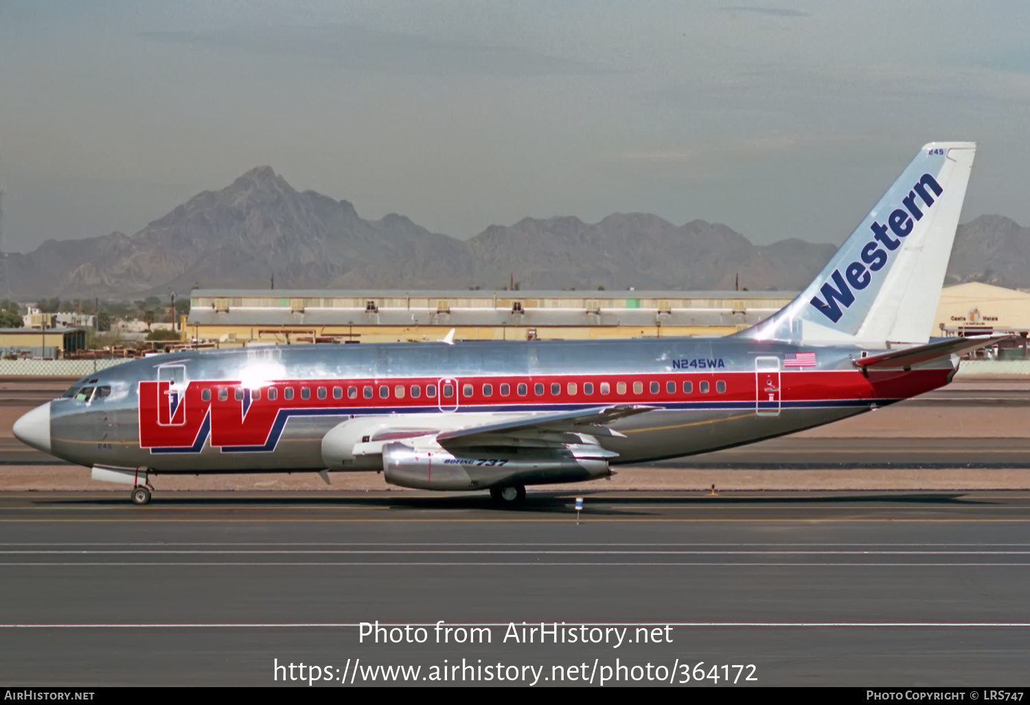 Aircraft Photo of N245WA | Boeing 737-247/Adv | Western Airlines | AirHistory.net #364172