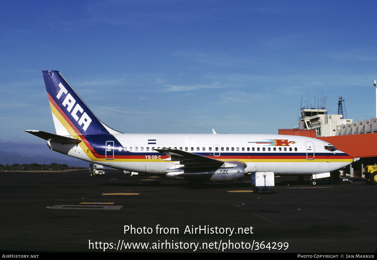 Aircraft Photo of YS-08C | Boeing 737-2A1/Adv | TACA - Transportes Aéreos Centro Americanos | AirHistory.net #364299