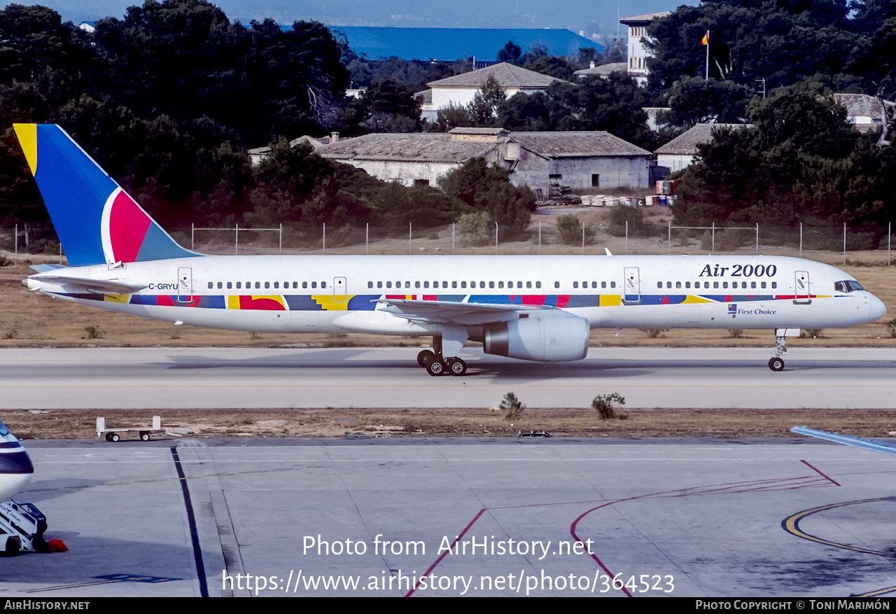 Aircraft Photo of C-GRYU | Boeing 757-28A | Air 2000 | AirHistory.net #364523