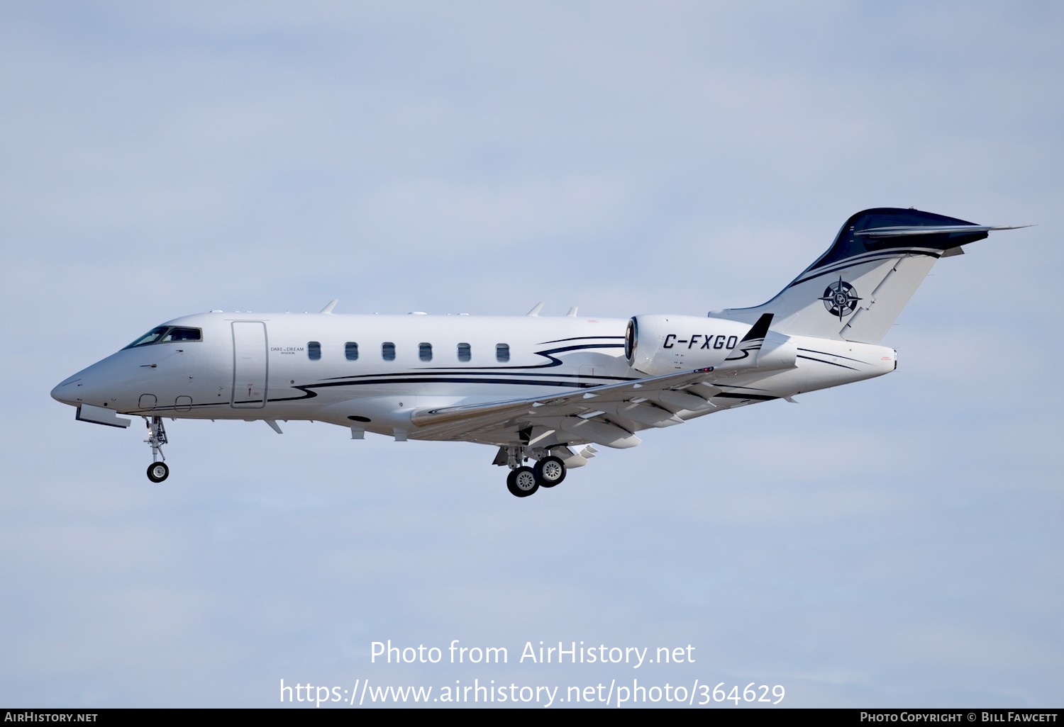 Aircraft Photo of C-FXGO | Bombardier Challenger 300 (BD-100-1A10) | Dare to Dream Aviation | AirHistory.net #364629