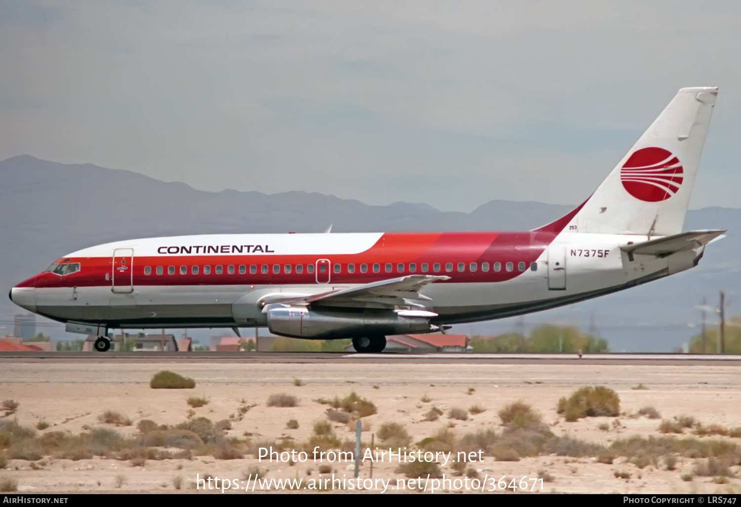 Aircraft Photo of N7375F | Boeing 737-291 | Continental Airlines | AirHistory.net #364671