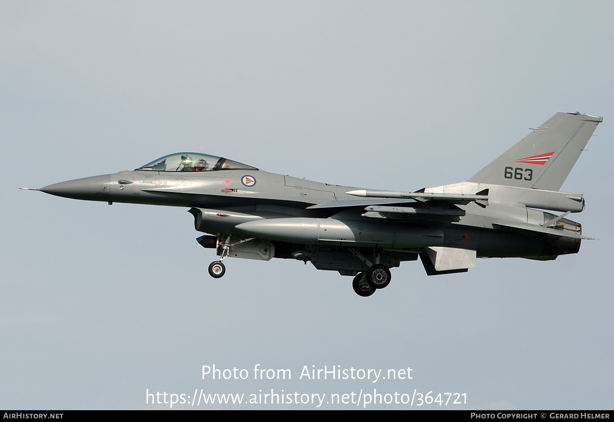 Aircraft Photo of 663 | General Dynamics F-16AM Fighting Falcon | Norway - Air Force | AirHistory.net #364721