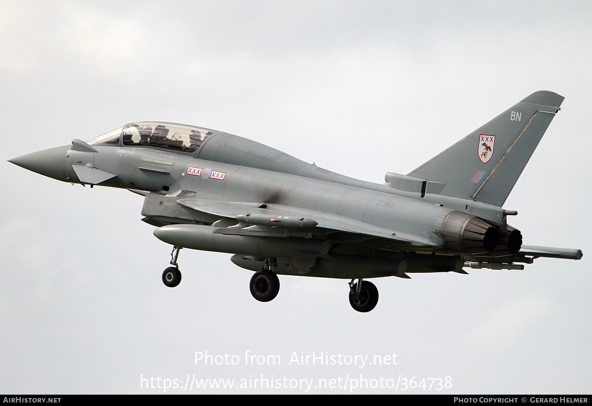 Aircraft Photo of ZJ815 | Eurofighter EF-2000 Typhoon T3 | UK - Air Force | AirHistory.net #364738