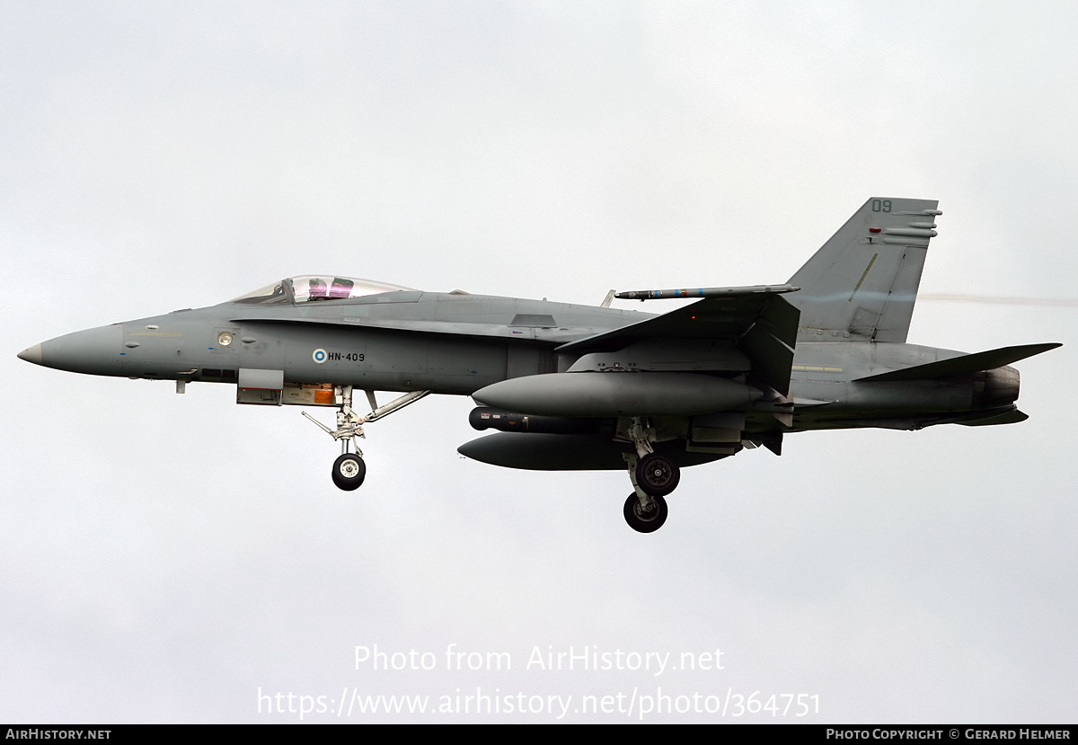 Aircraft Photo of HN-409 | McDonnell Douglas F/A-18C Hornet | Finland - Air Force | AirHistory.net #364751