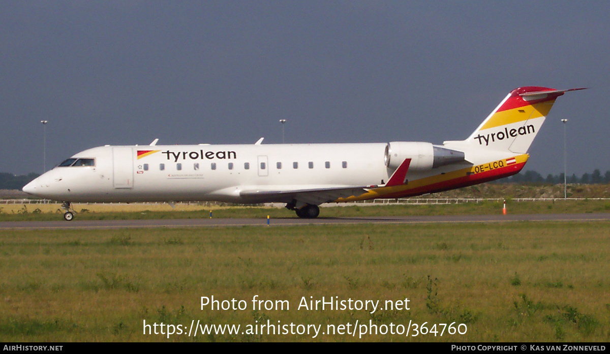 Aircraft Photo of OE-LCQ | Bombardier CRJ-200ER (CL-600-2B19) | Tyrolean Airways | AirHistory.net #364760