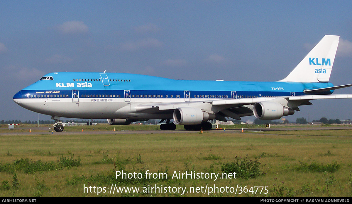 Aircraft Photo of PH-BFH | Boeing 747-406M | KLM Asia | AirHistory.net #364775