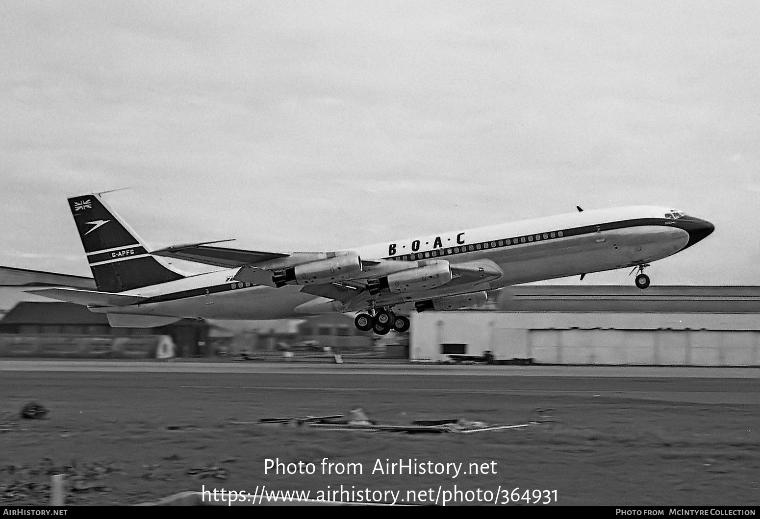 Aircraft Photo of G-APFG | Boeing 707-436 | BOAC - British Overseas Airways Corporation | AirHistory.net #364931