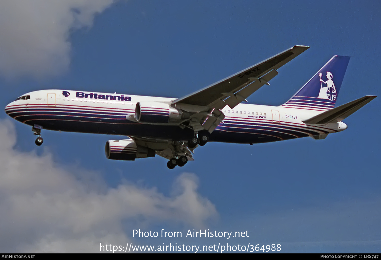 Aircraft Photo of G-BKVZ | Boeing 767-204 | Britannia Airways | AirHistory.net #364988