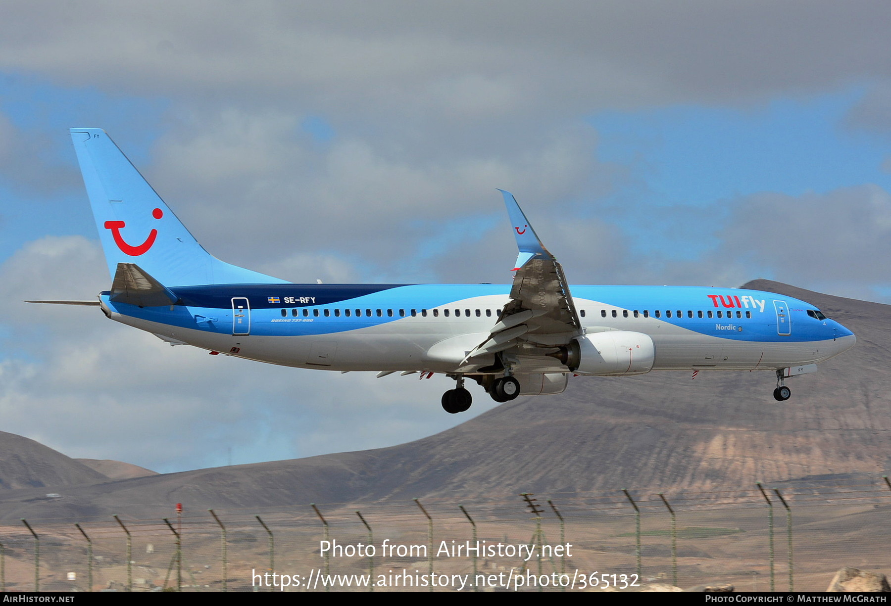 Aircraft Photo of SE-RFY | Boeing 737-8K5 | TUIfly Nordic | AirHistory.net #365132