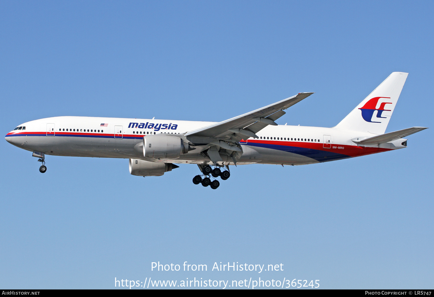 Aircraft Photo of 9M-MRQ | Boeing 777-2H6/ER | Malaysia Airlines | AirHistory.net #365245