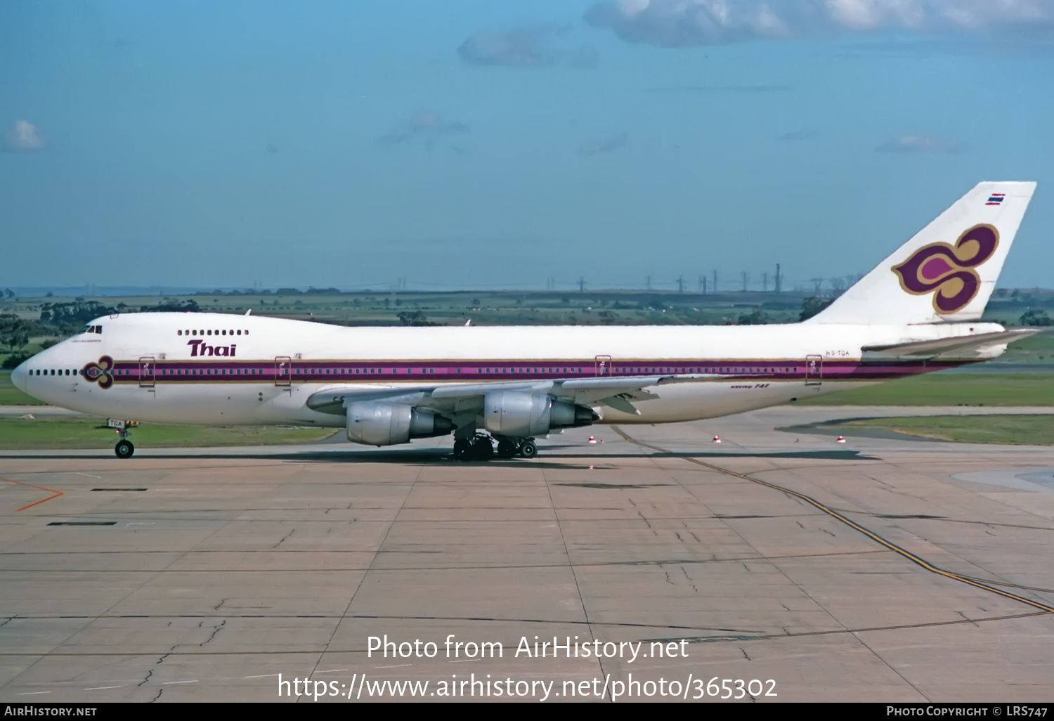 Aircraft Photo of HS-TGA | Boeing 747-2D7B | Thai Airways International | AirHistory.net #365302