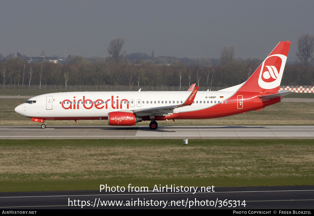 Aircraft Photo of D-ABBF | Boeing 737-86J | Air Berlin | AirHistory.net #365314