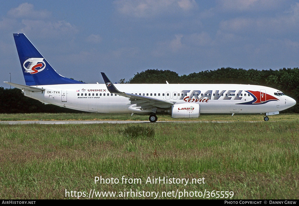 Aircraft Photo of OK-TVA | Boeing 737-86N | Travel Service | AirHistory.net #365559