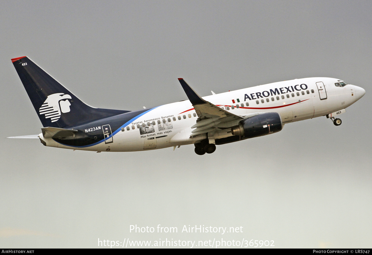 Aircraft Photo of N423AM | Boeing 737-73V | AeroMéxico | AirHistory.net #365902