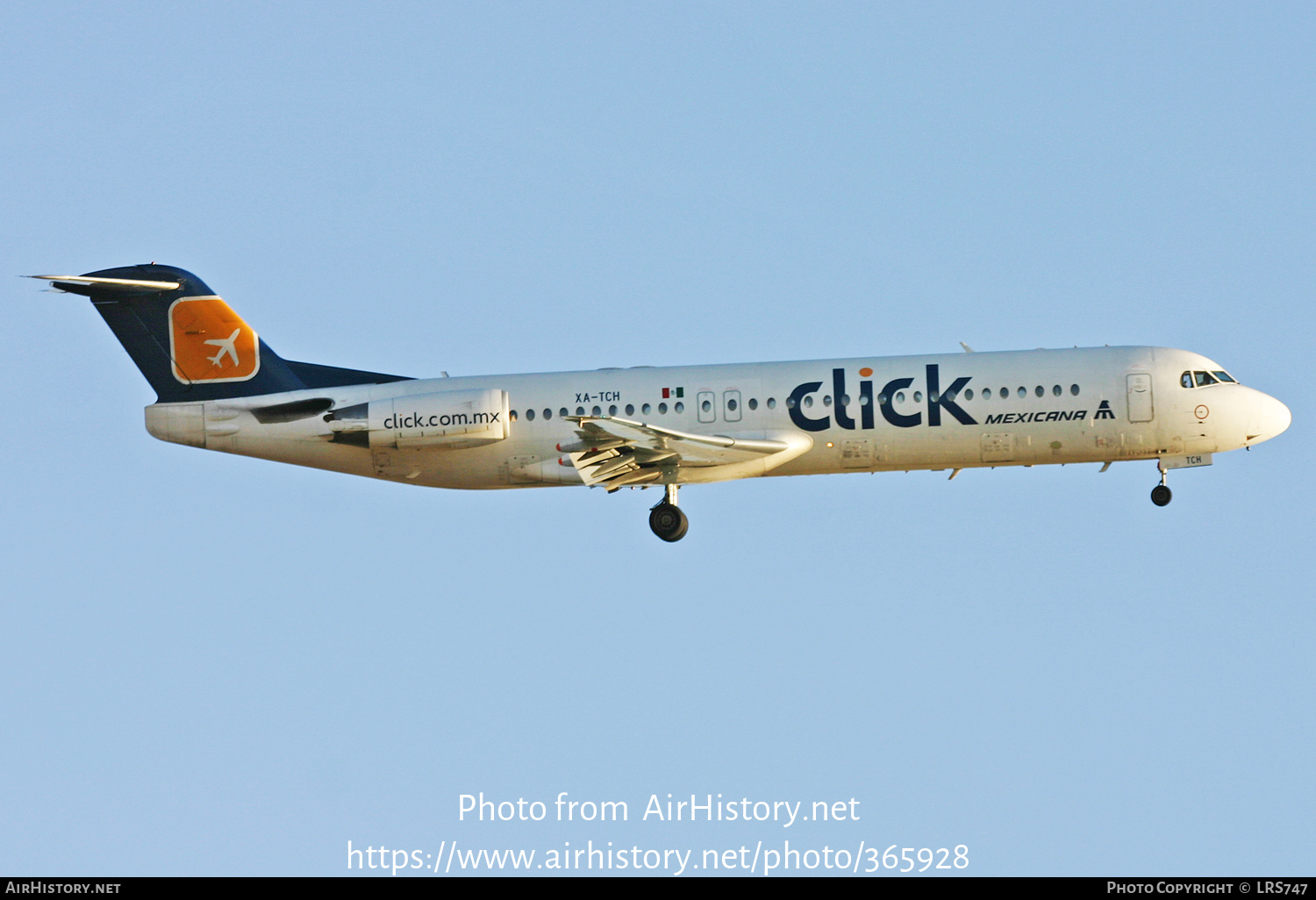 Aircraft Photo of XA-TCH | Fokker 100 (F28-0100) | Click Mexicana | AirHistory.net #365928