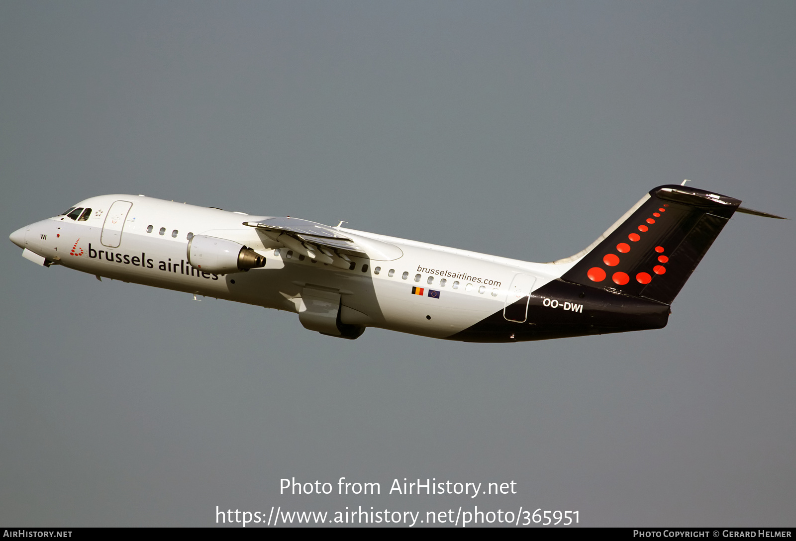 Aircraft Photo of OO-DWI | British Aerospace Avro 146-RJ100 | Brussels Airlines | AirHistory.net #365951