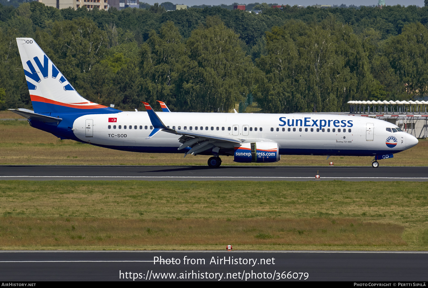 Aircraft Photo of TC-SOD | Boeing 737-800 | SunExpress | AirHistory.net #366079