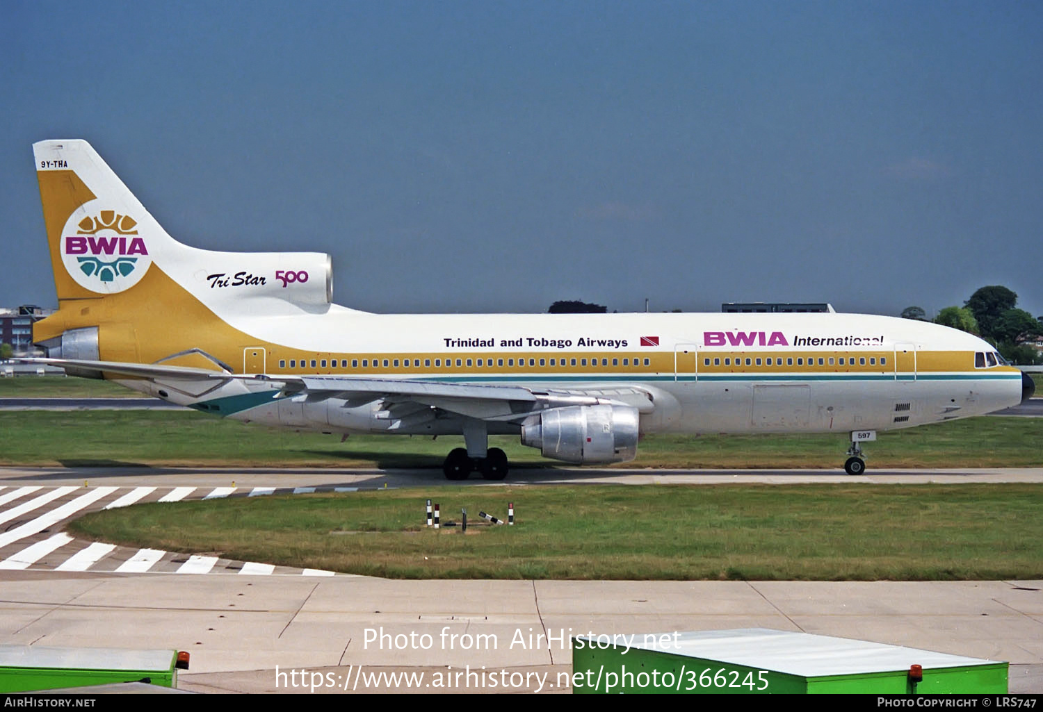 Aircraft Photo of 9Y-THA | Lockheed L-1011-385-3 TriStar 500 | BWIA International - Trinidad and Tobago Airways | AirHistory.net #366245