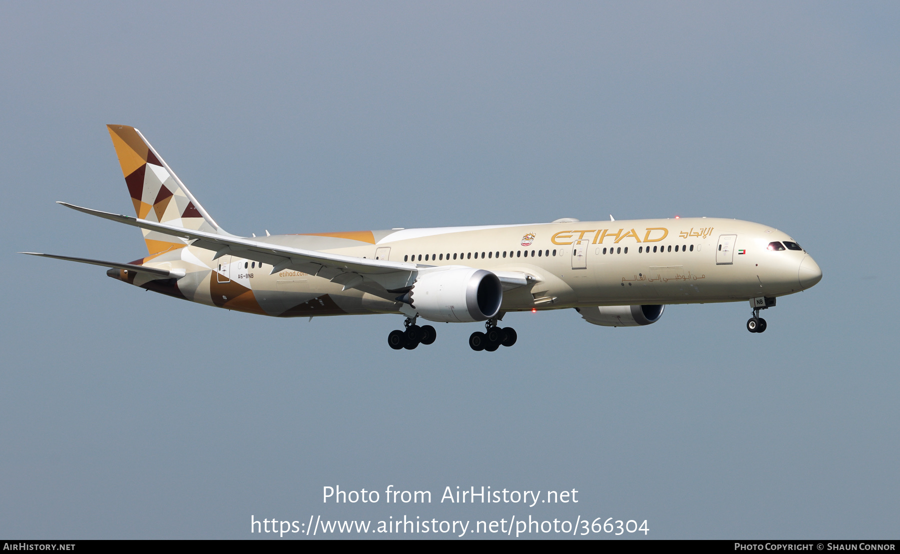 Aircraft Photo of A6-BNB | Boeing 787-9 Dreamliner | Etihad Airways | AirHistory.net #366304