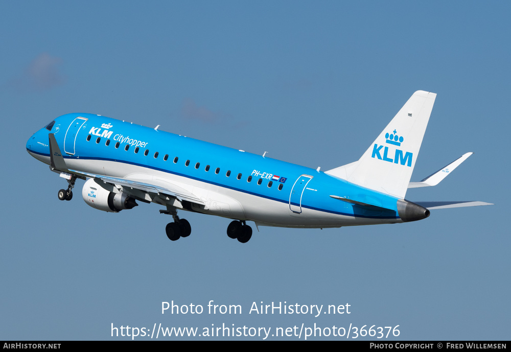 Aircraft Photo of PH-EXR | Embraer 175STD (ERJ-170-200STD) | KLM Cityhopper | AirHistory.net #366376