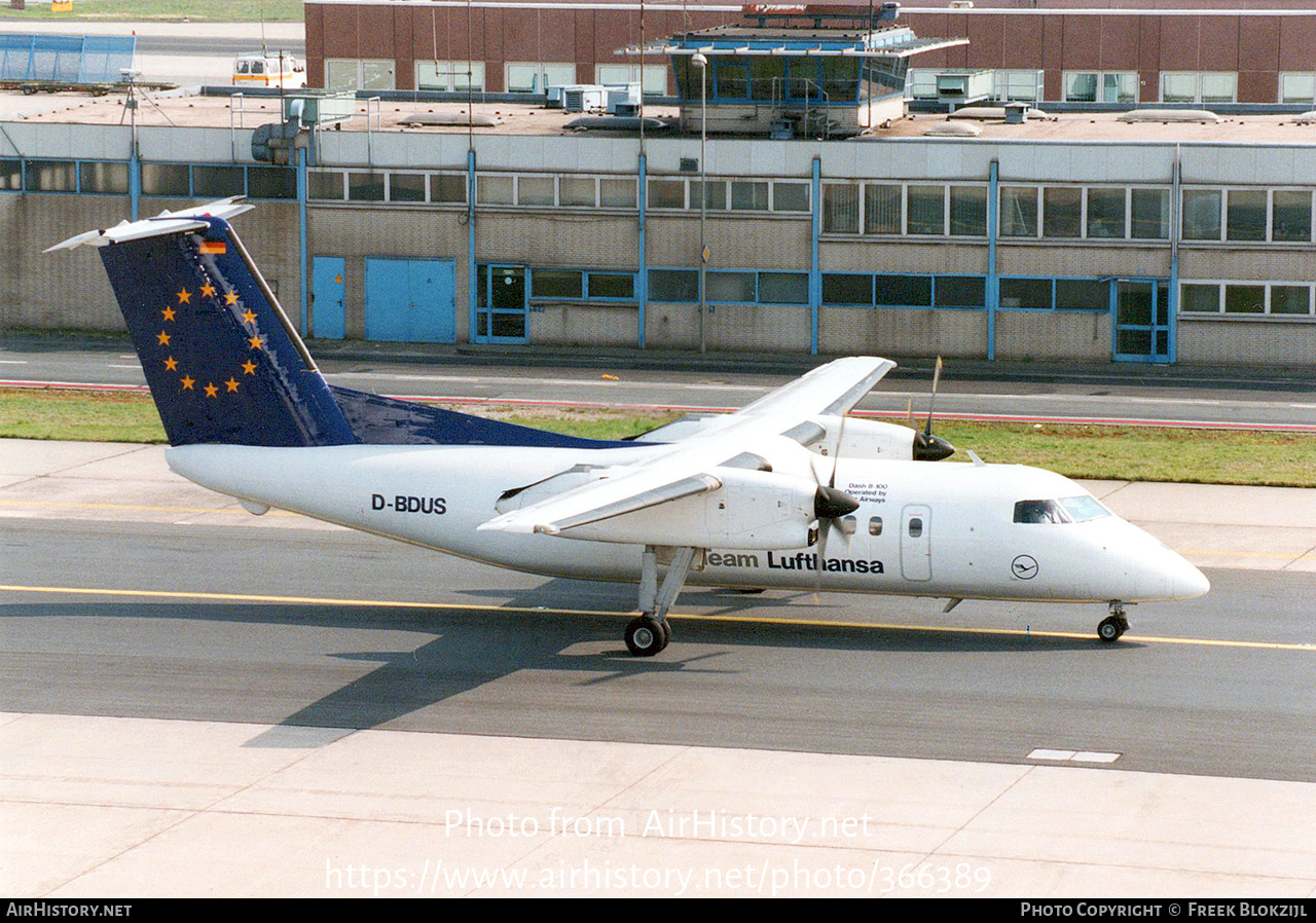 Aircraft Photo of D-BDUS | De Havilland Canada DHC-8-103 Dash 8 | Team Lufthansa | AirHistory.net #366389