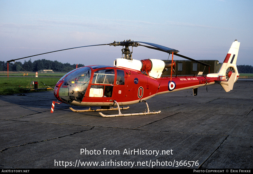 Aircraft Photo of XZ940 | Aerospatiale SA-341C Gazelle HT2 | UK - Air Force | AirHistory.net #366576