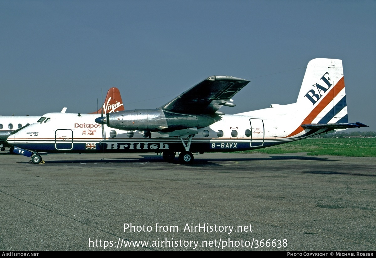 Aircraft Photo of G-BAVX | Handley Page HPR-7 Herald 214 | British Air Ferries - BAF | AirHistory.net #366638