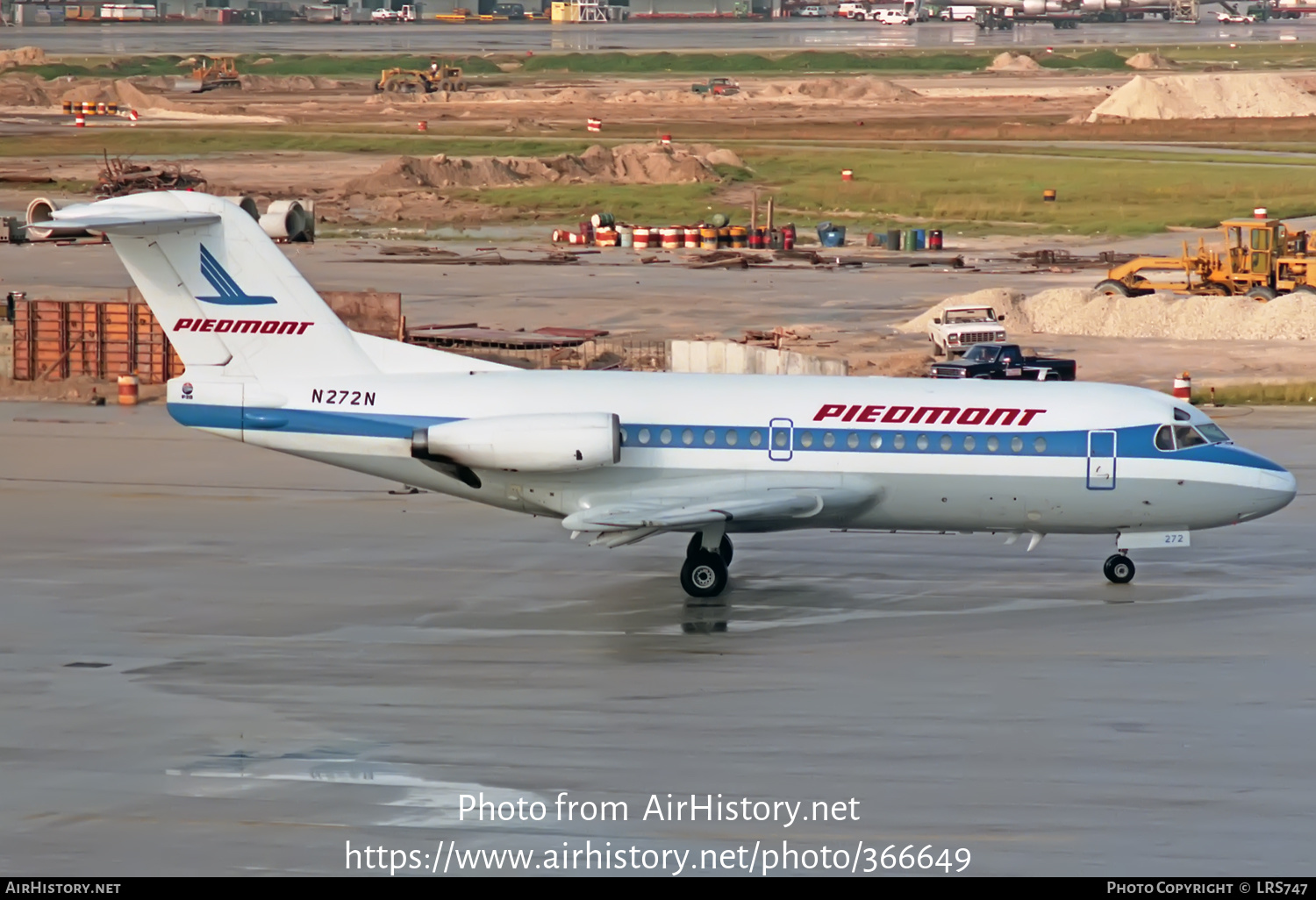 Aircraft Photo of N272N | Fokker F28-1000 Fellowship | Piedmont Airlines | AirHistory.net #366649