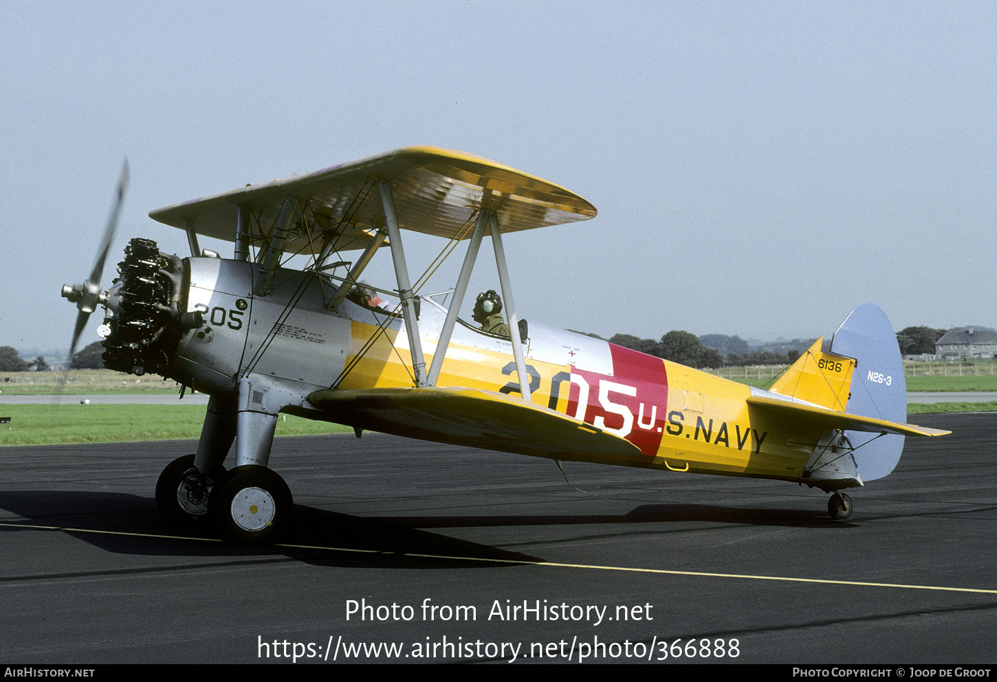 Aircraft Photo of G-BRUJ / 6136 | Boeing PT-17/L300 Kaydet (A75N1) | USA - Navy | AirHistory.net #366888