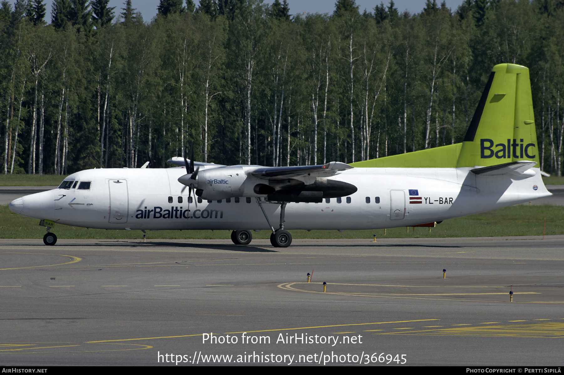 Aircraft Photo of YL-BAR | Fokker 50 | AirBaltic | AirHistory.net #366945