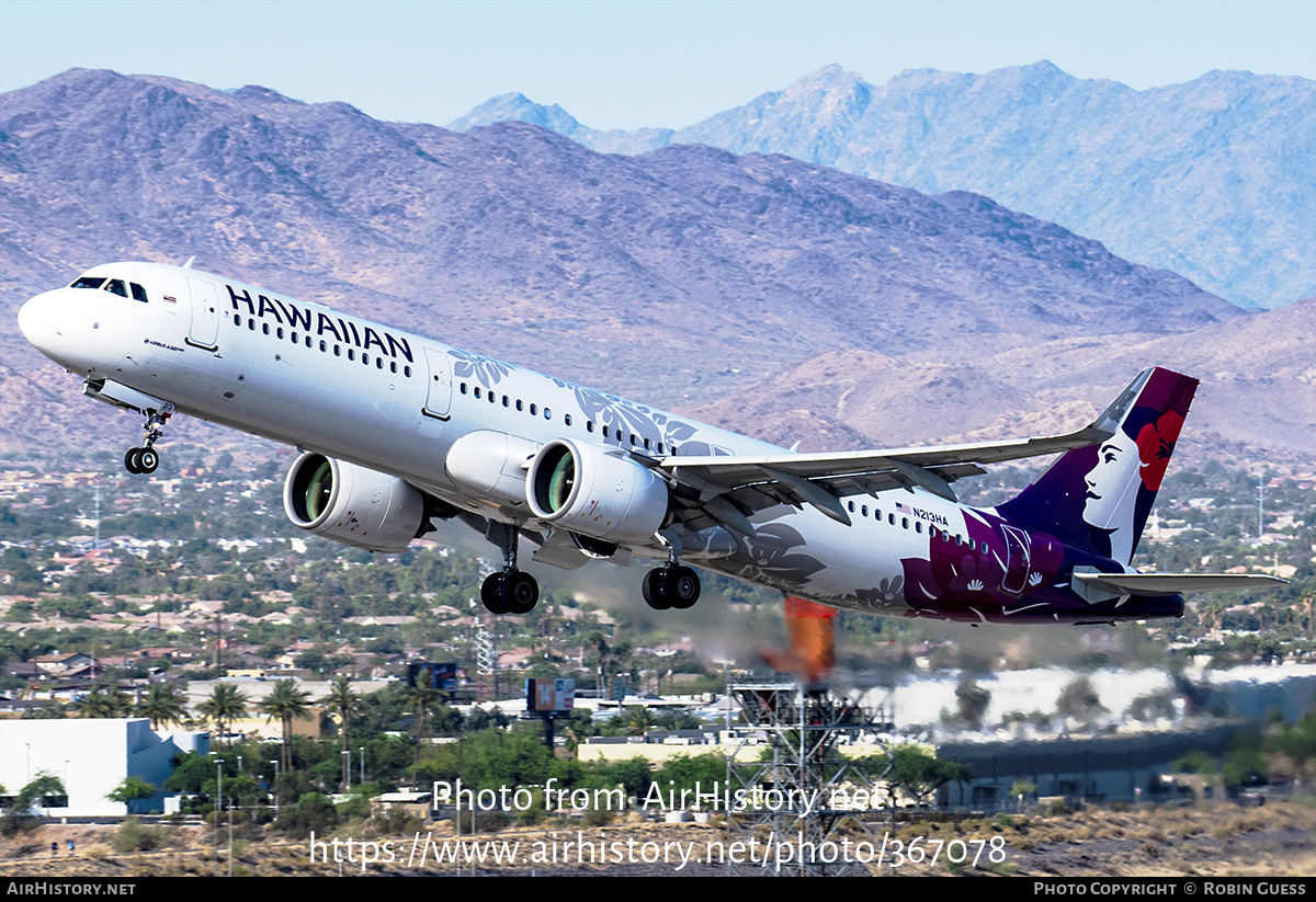 Aircraft Photo of N213HA | Airbus A321-271N | Hawaiian Airlines | AirHistory.net #367078