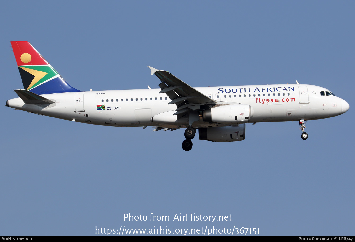 Aircraft Photo of ZS-SZH | Airbus A320-232 | South African Airways | AirHistory.net #367151