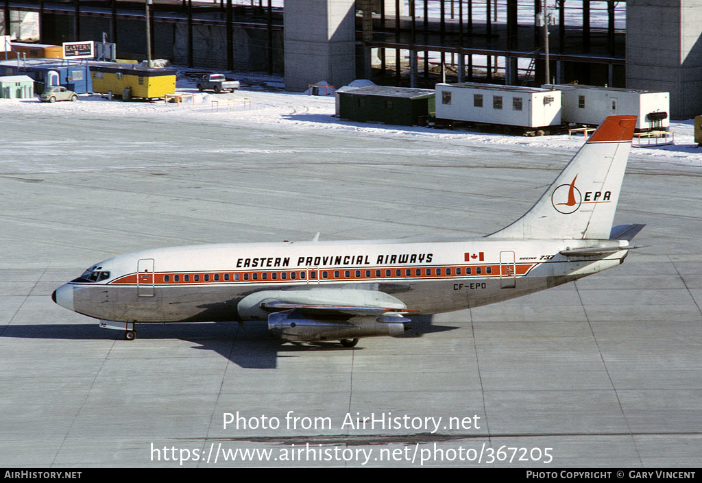 Aircraft Photo of CF-EPO | Boeing 737-2E1 | Eastern Provincial Airways - EPA | AirHistory.net #367205