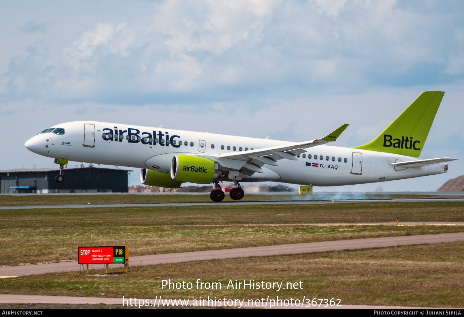 Aircraft Photo of YL-AAQ | Airbus A220-371 (BD-500-1A11) | AirBaltic | AirHistory.net #367362