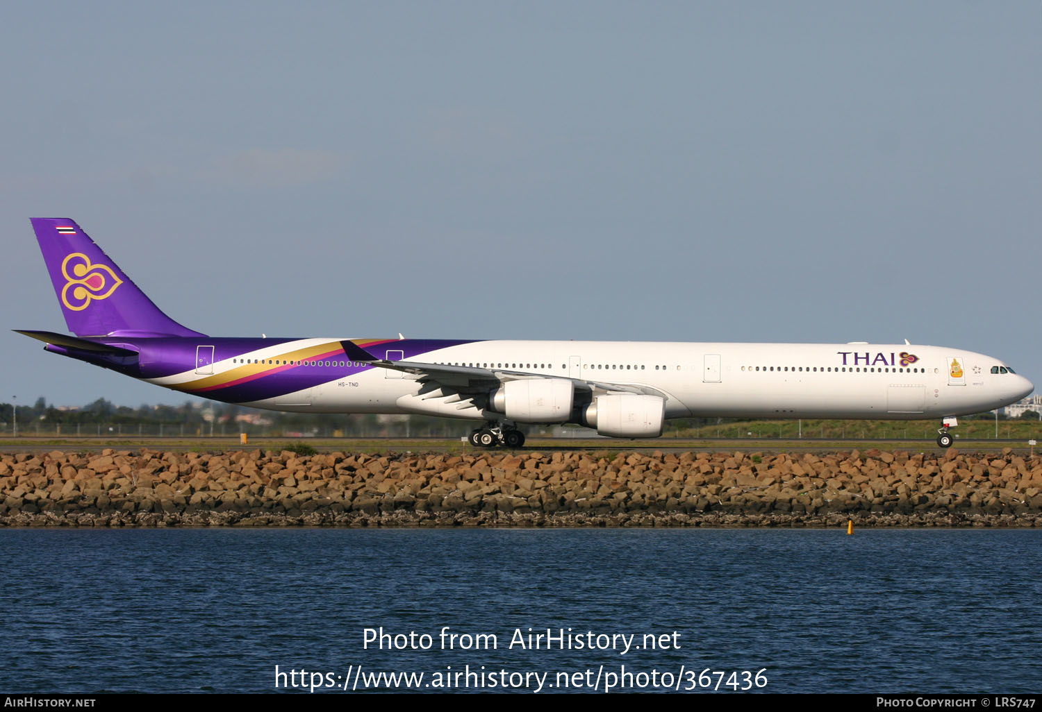 Aircraft Photo of HS-TND | Airbus A340-642 | Thai Airways International | AirHistory.net #367436