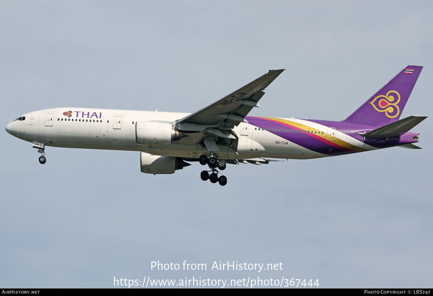 Aircraft Photo of HS-TJA | Boeing 777-2D7 | Thai Airways International | AirHistory.net #367444