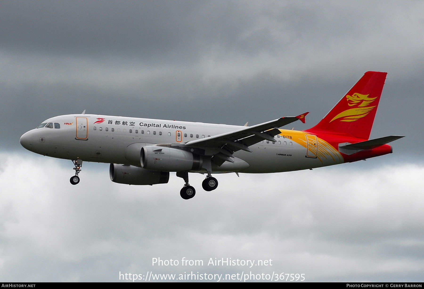 Aircraft Photo of B-6178 | Airbus A319-132 | Capital Airlines | AirHistory.net #367595