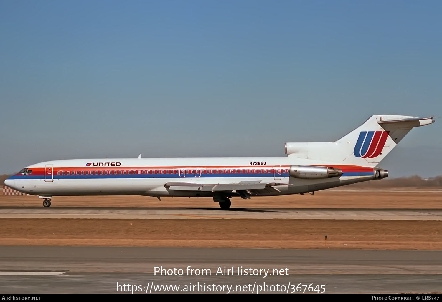 Aircraft Photo of N7265U | Boeing 727-222/Adv | United Airlines | AirHistory.net #367645